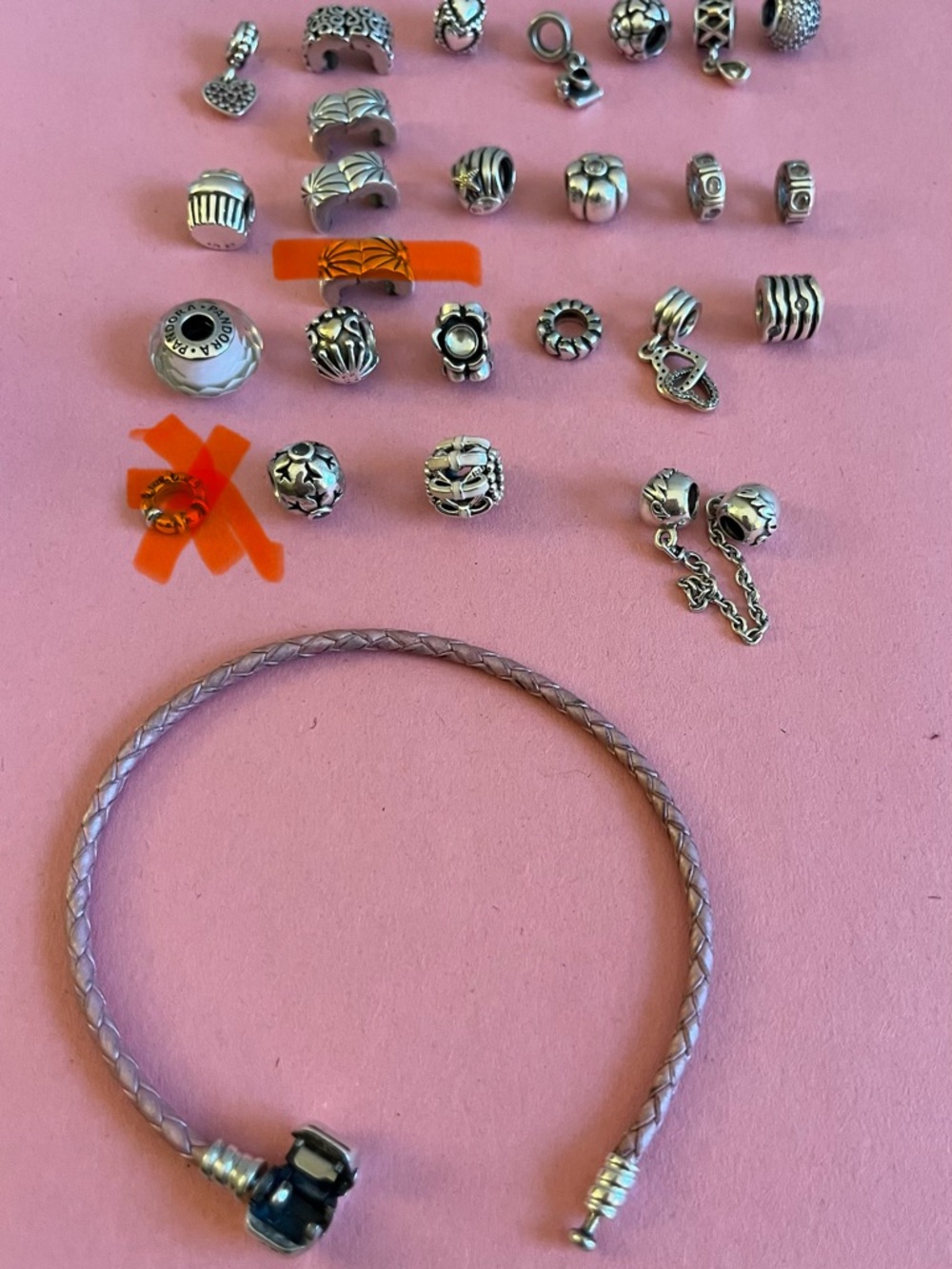 Pandora Bracelet Charm Collection Most Retired Charms and Many w/Gold Accents - Picture 3 of 3